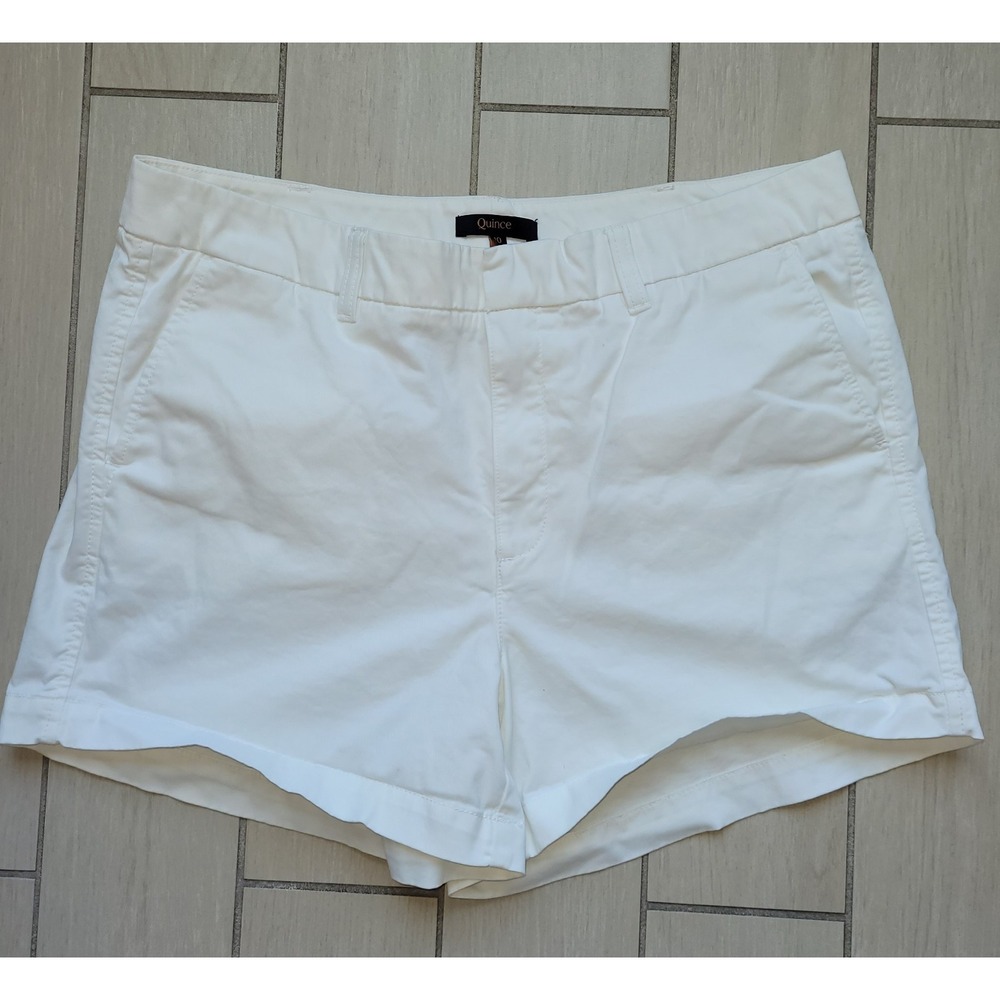 Quince Womens White Shorts Size 10